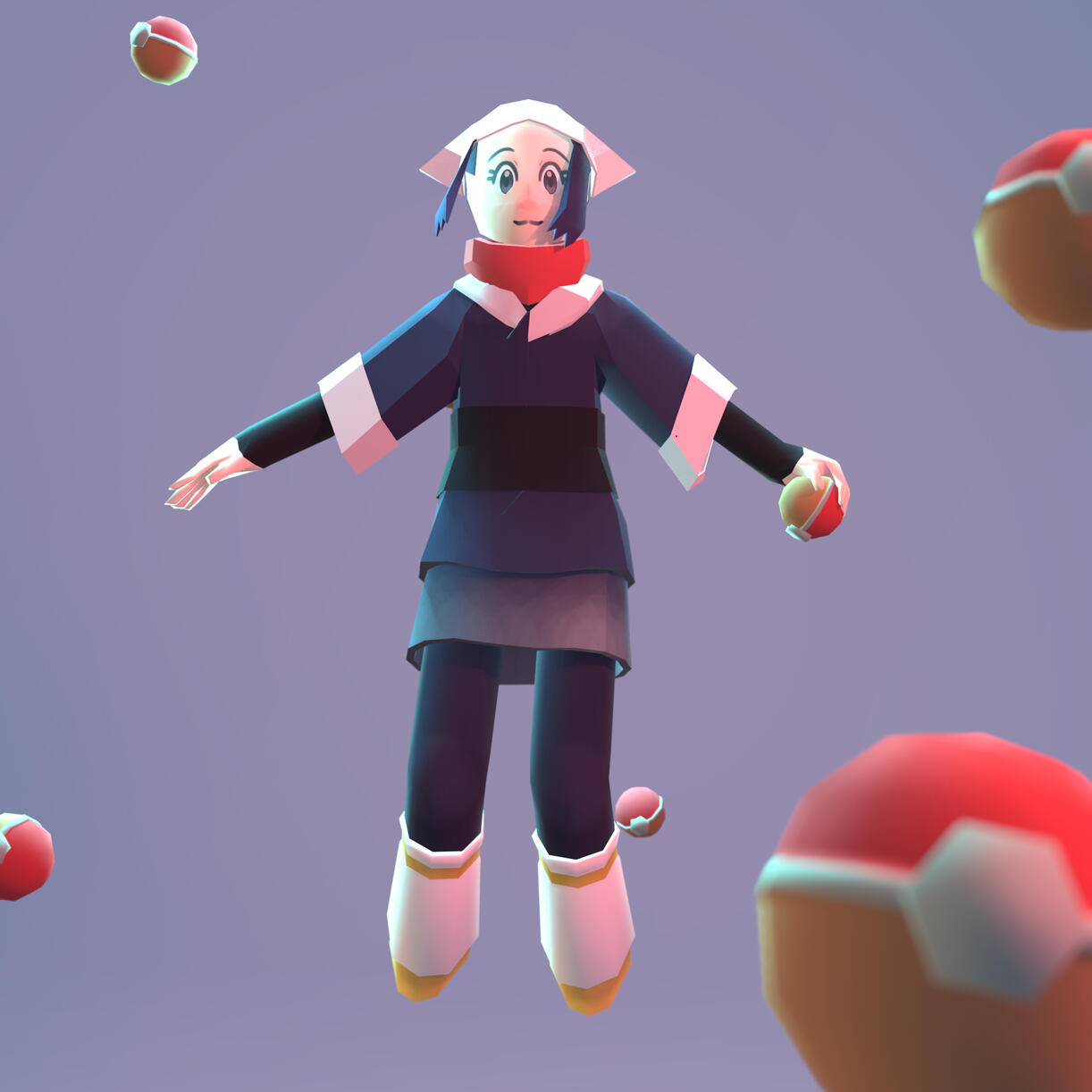 Low Poly Akari (Pokemon Legend Arceus)